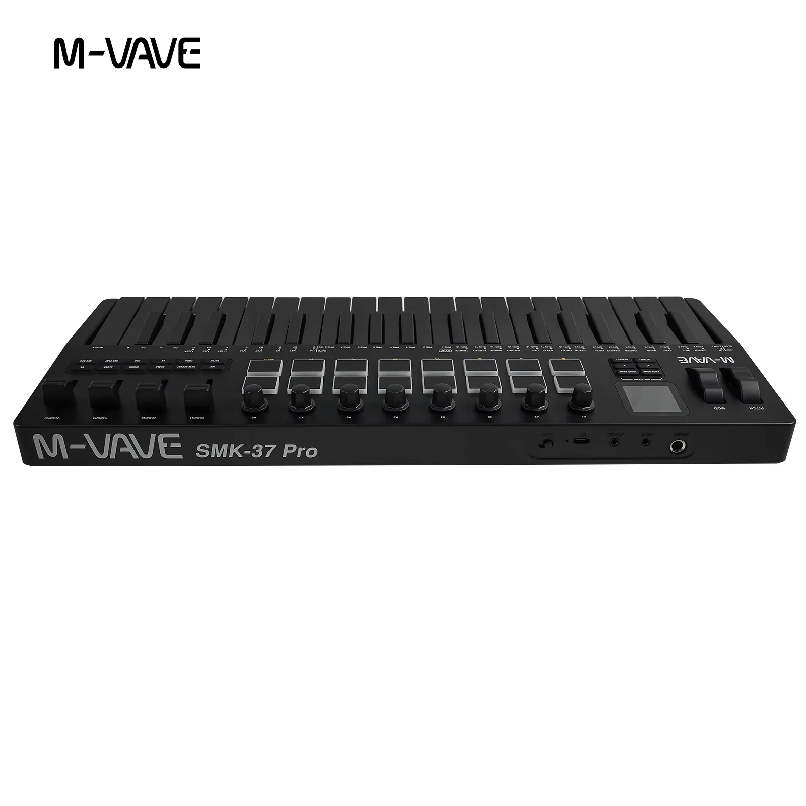 M-VAVE SMK-37 Pro 37-Key MIDI Controller Black With 16 RGB Pads 8