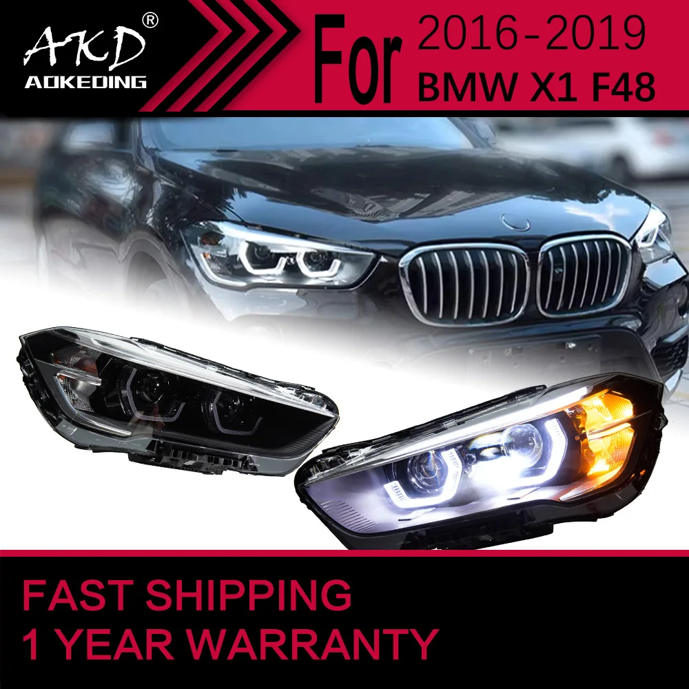 Car Lights for BMW X1 F48 F49 LED Headlight 2016-2019 X1 Head Lamp Drl Projector Lens Automotive Accessories