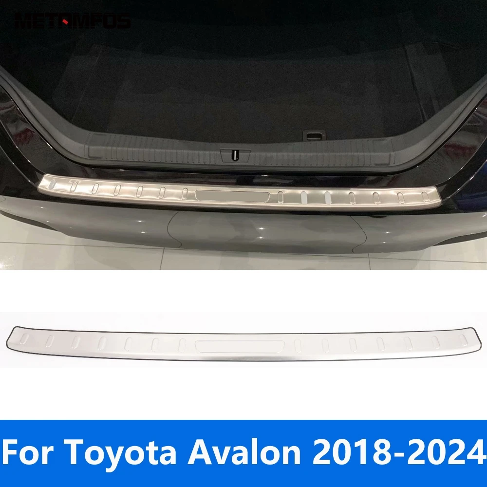 For Toyota Avalon 2018-2023 2024 Outside Rear Trunk Bumper Foot Plate Tail Door Sill Scuff Guard Sticker Accessories Car Styling