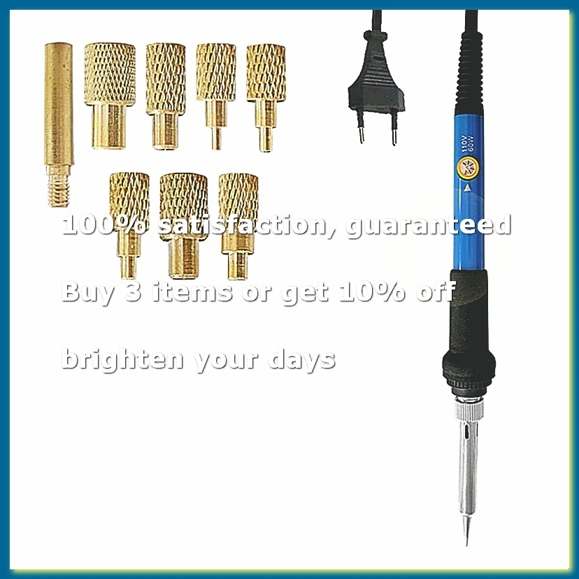 Soldering Iron Heat Set Insert Tool, 60W 2200V Soldering Welding Iron Kit with Iron Tips and Heat Set EU Plug