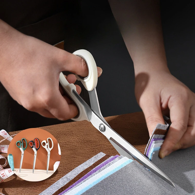 9 Inch Sharp Sewing Scissors Heavy Duty Stainless Steel Fabric Shears Zinc Alloy Handle Professional Tailor Scissors Gift Pack