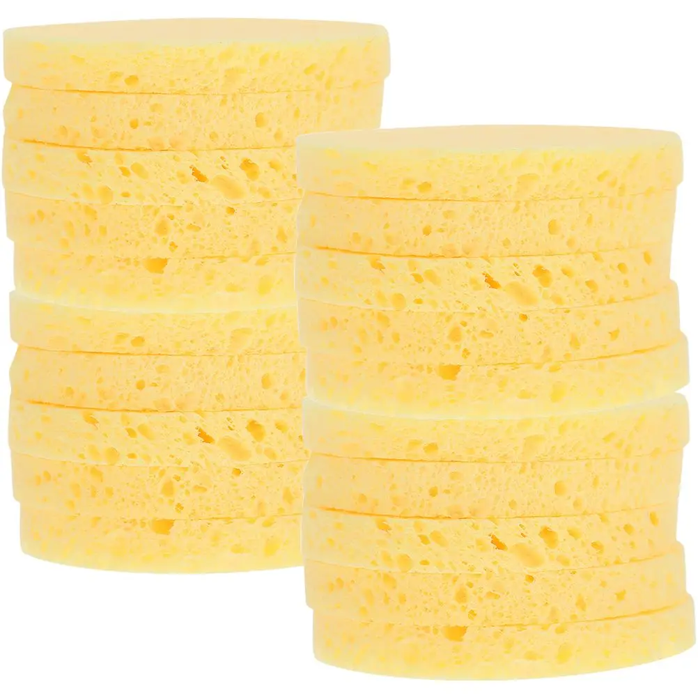 

50 Pcs Crab Humidity Sponges 60x8mm Beige Water Dish Sponges for Crabs Fish Tank Supplies Pet Insect Box Moist Safe