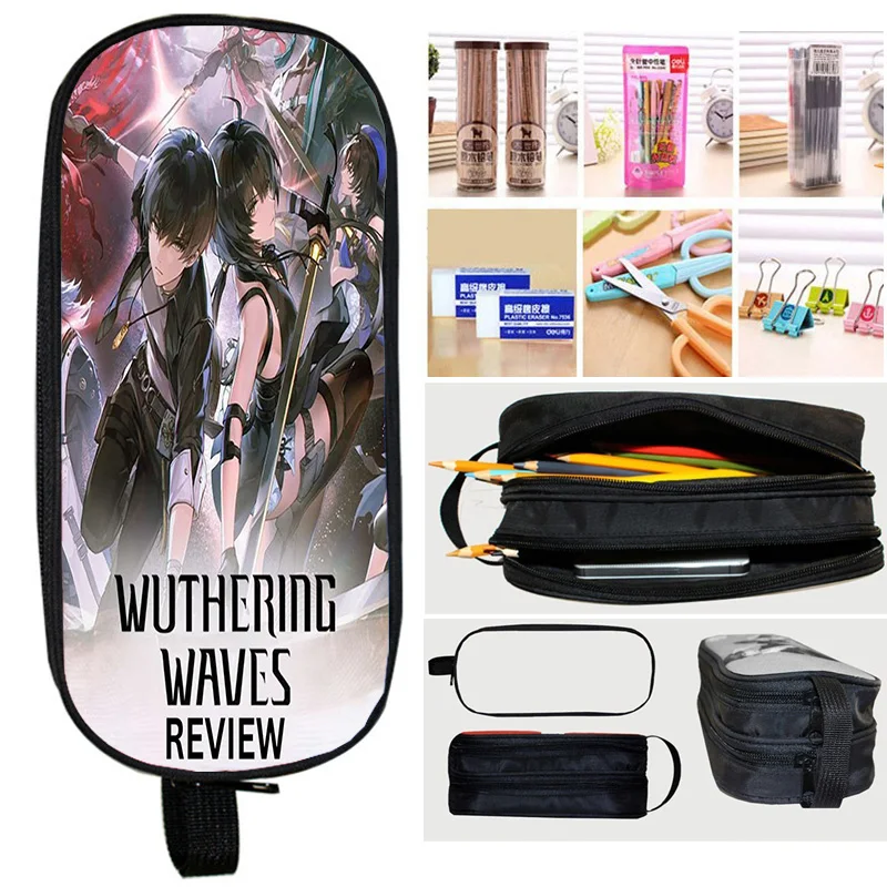 

Популярная игра Wuthering Waves Design Чехол для ручек Мультфильм Детский веселый игровой пенал Детская крутая косметичка Студенческая коробка для ручек с 3D принтом