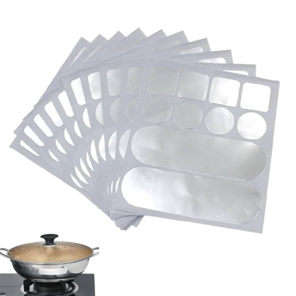 10Pcs Aluminum Foil Cookware Repair Tape Self Adhesive High Temperature Resistant Leak Repair Patches Waterproof Sealing