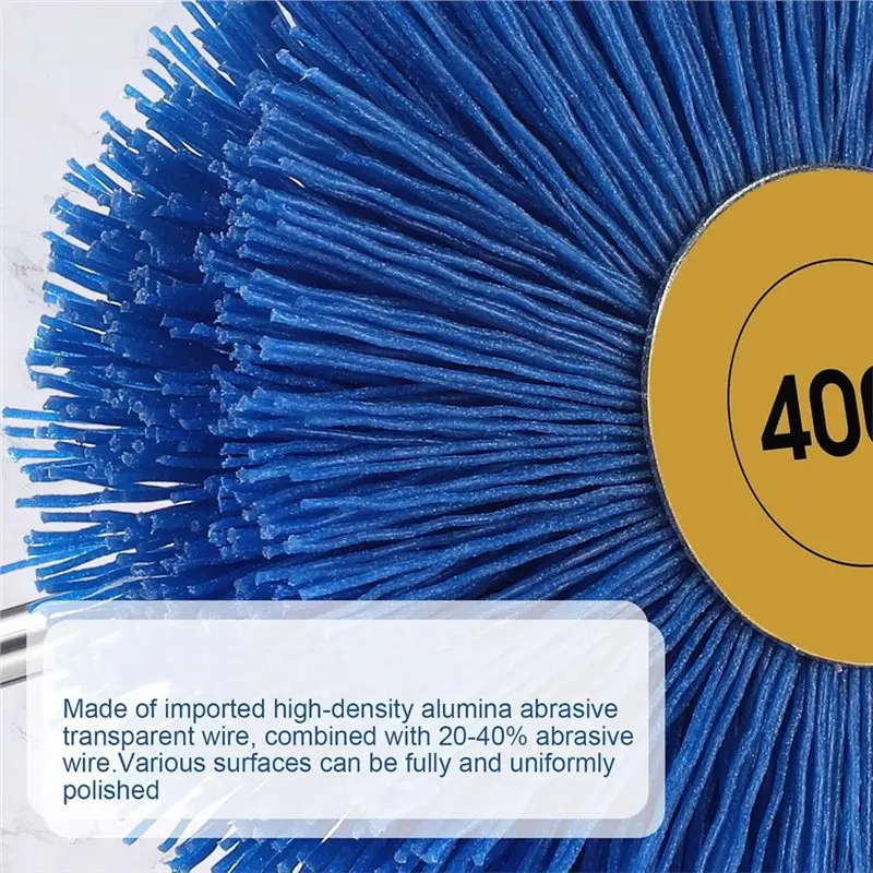 

【Electronic-Accessories】Nylon Wheel Brush Set(7 Pcs), 1/4" Shank Sanding Mop, 80-600 Grit Grinding Wheels For Rust Paint Removal