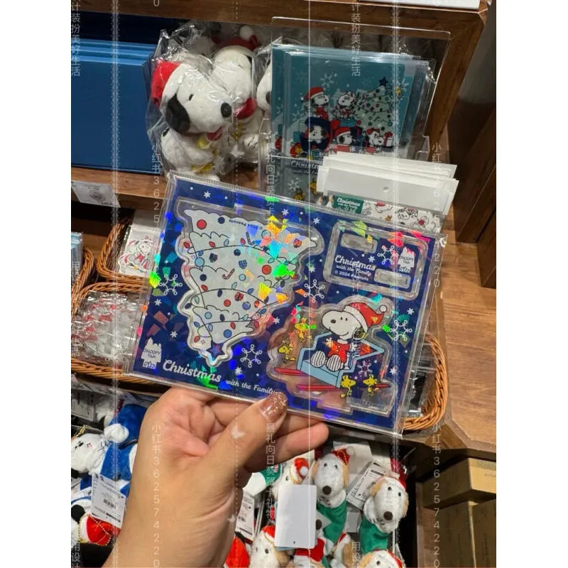 سنوبي ياباني عيد الميلاد الدائمة الكرتون Kawaii عطلة سطح المكتب الديكور الإبداعية شجرة عيد الميلاد جو الهدايا الطرفية #4