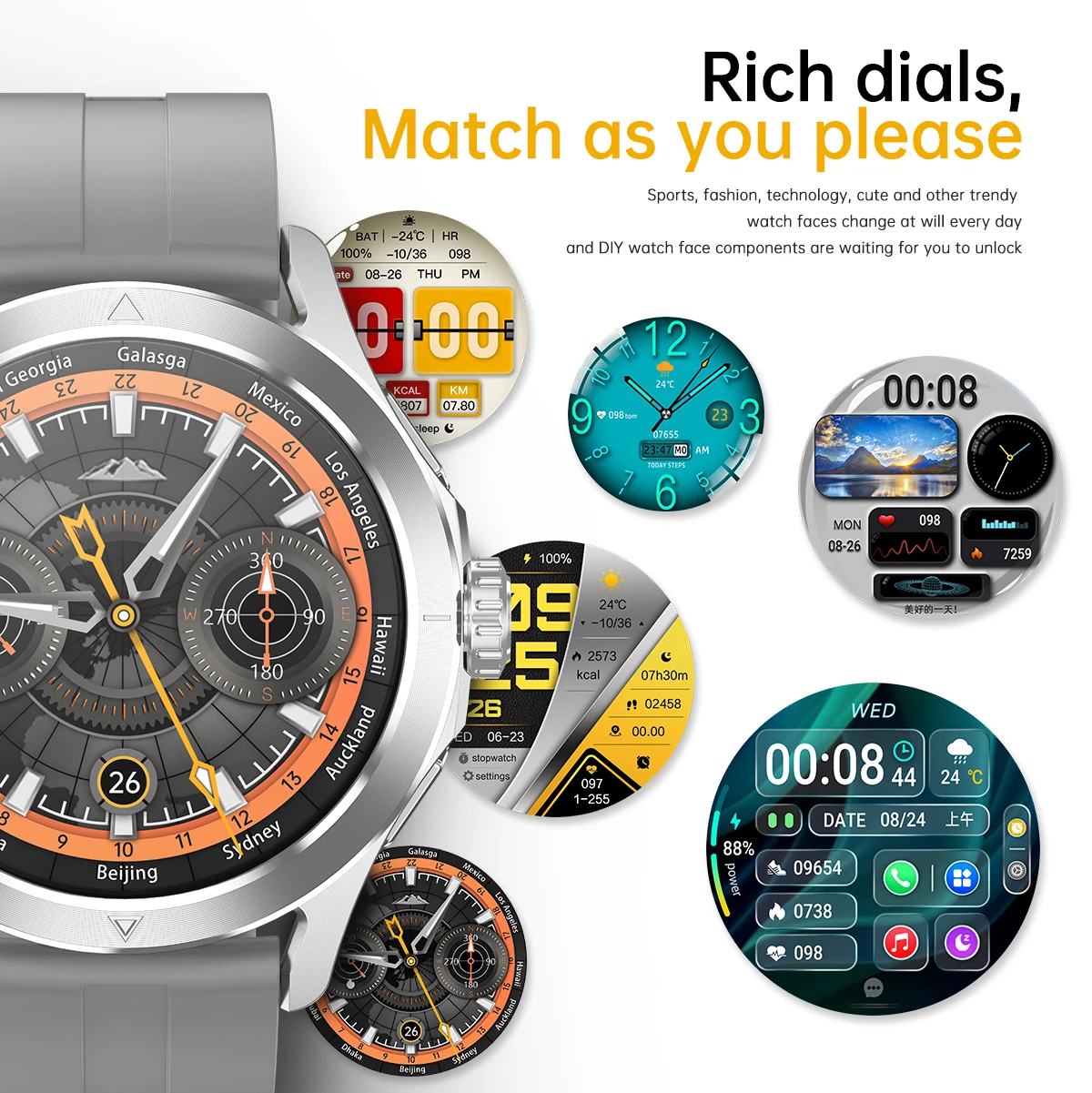 S4 Ultra für Smartwatch 2025, neuer GPS-Bluetooth-Anruf, Saphir-Gesundheitsuhr, Herzfrequenz, wasserdicht, Sport-Smartwatch