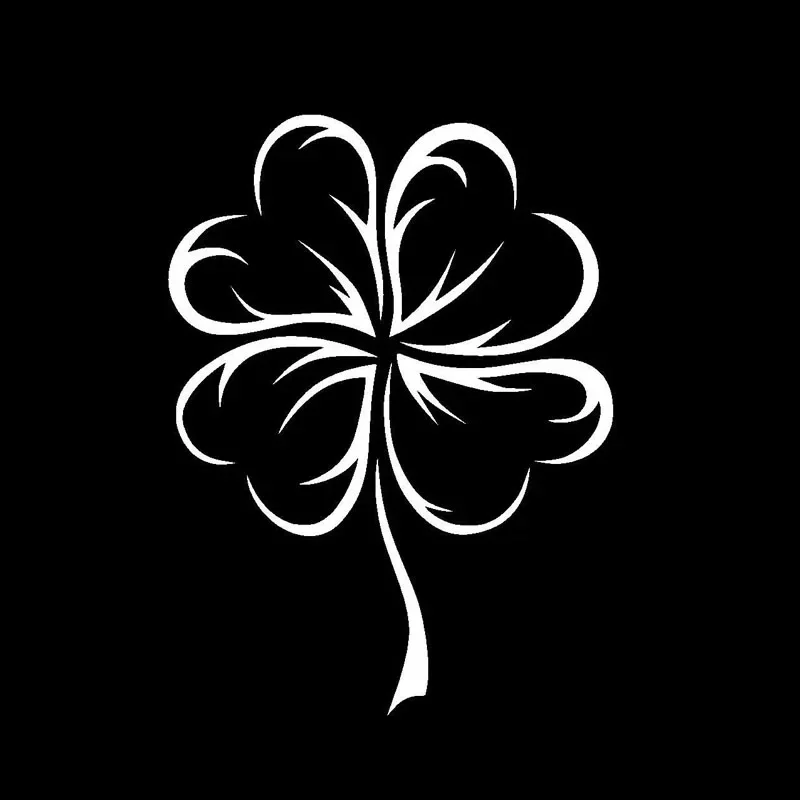 Lucky Clover Car Stickers Personalized Custom Motorcycle Vinyl Decals Black/Silver 15.2CM*11.2CM