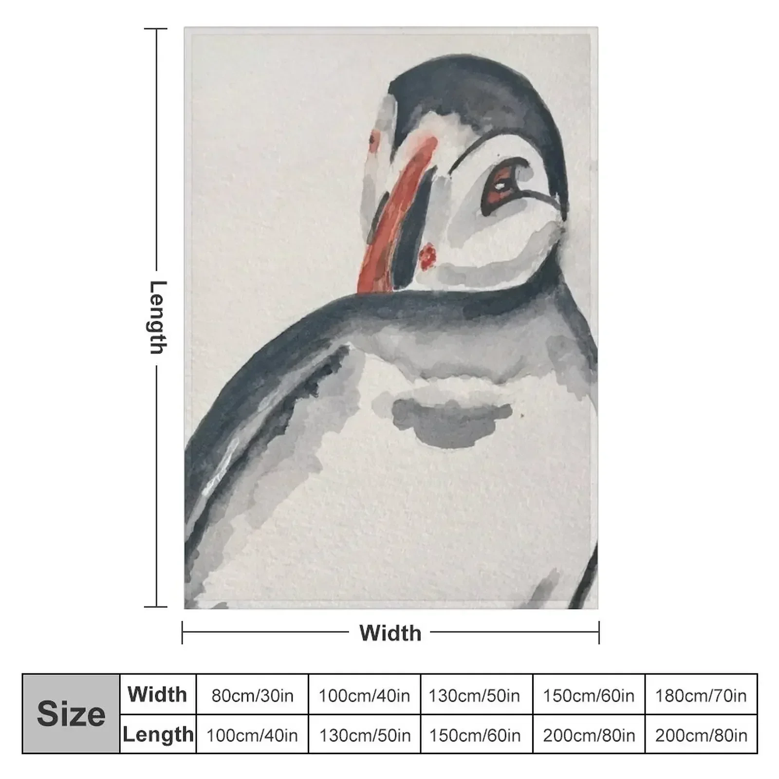 Puffin Throw Blanket Luxury Thicken Sofa Throw Custom anime Blankets
