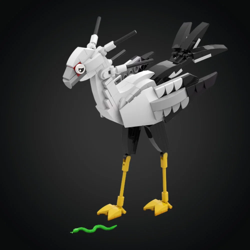 

Gobricks MOC Secretary bird Building Blocks Model Animal World Secretary bird Creativity Bricks Assembly Toys Kids DIY Gifts