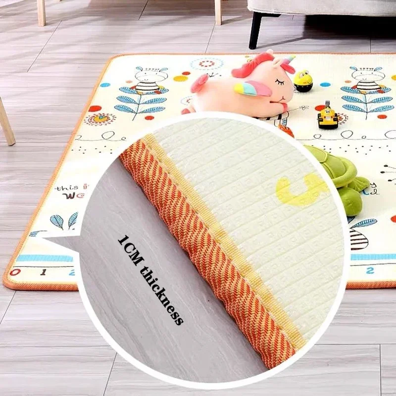 200*180cm Large Size Thick Play Mats for Children\'s Safety Mat 1cm EPE Environmentally Friendly Baby Crawling Folding Mat Carpet