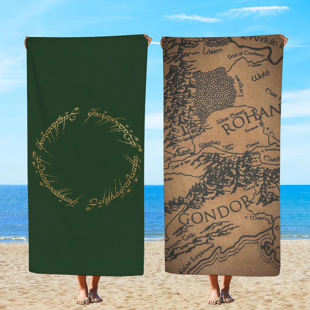 The L-LordS Of The R-Rings Towel Textile Bathrobe Beach Quick-Drying Lightweight Portable Camping Swim Pool Travel
