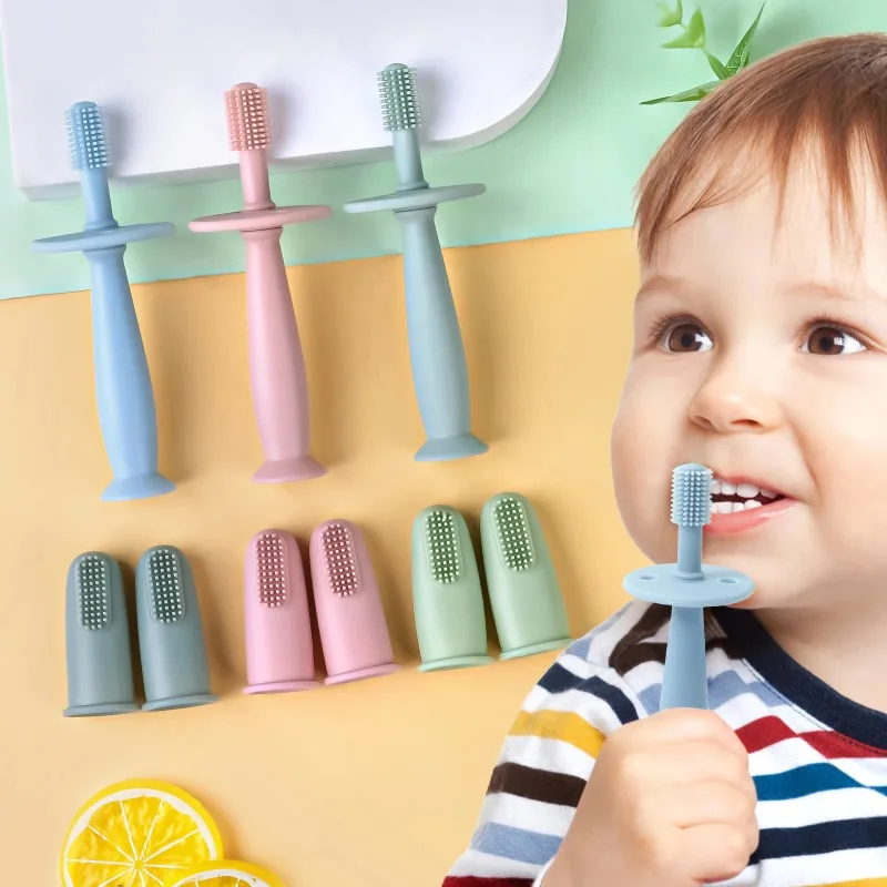

3pcs Baby Finger Toothbrush Soft Cleaning Toothbrush For Kids BPA Free Oral Health Care For Infant Gentle Protect Babie