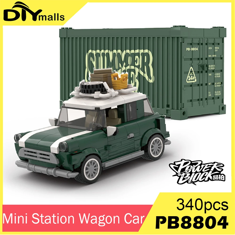 

PB8804 340pcs Mini Station Wagon Car Model Building Blocks Bricks Cars set MOC Technical DIY Toy Small Pellet Puzzle Box Set