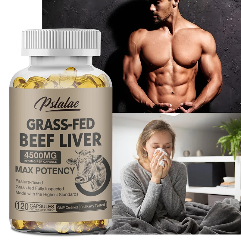 

Grass-fed Dried Beef Liver Capsules - Beneficial for Heart, Brain, Blood, Liver Health, and Immune System, Unisex