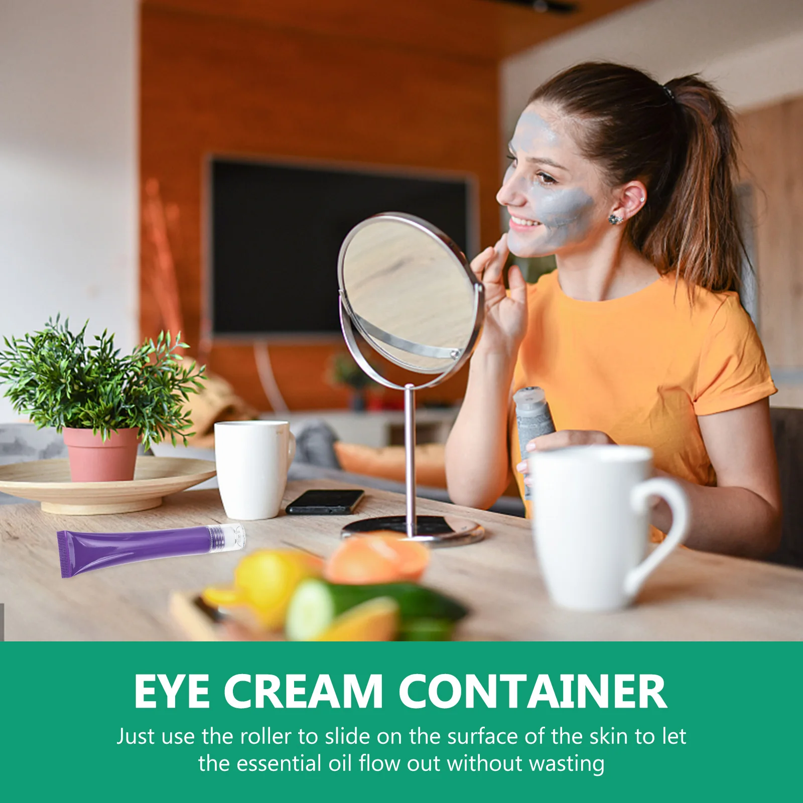 

2pcs 20G Empty Cream Tube Portable Eye Cream Dispenser Leakproof Essential Oil Roller Bottle Storage Container For