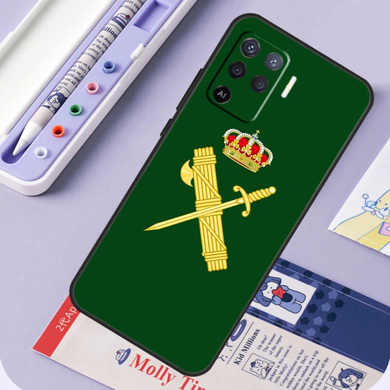 Spanish guard civil Emblem For OPPO A93 A83 A91 A52 A72 A54 A74 A94 A5S A5 A9 A31 A53 A15 A16 Phone Case Back Cover