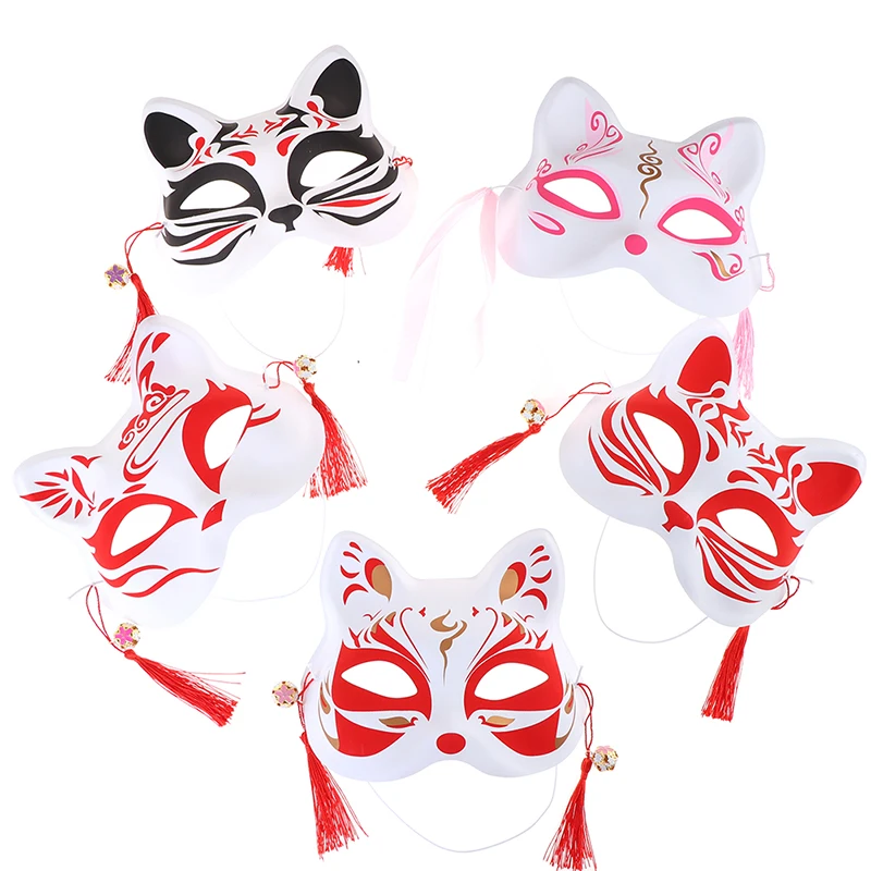 1pc Anime Fuchs Masken PVC halbes Gesicht Katze Maske Maskerade Festival Party Cosplay Requisiten – Detail 5