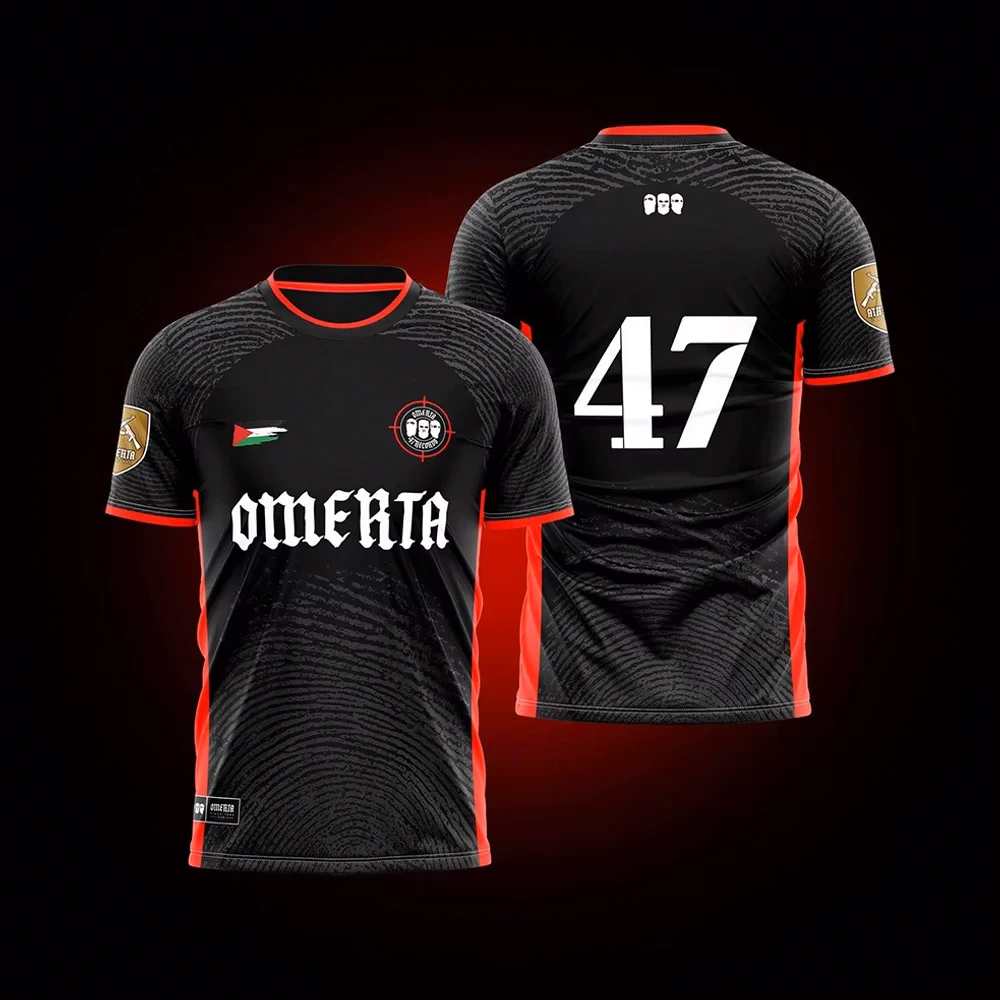 Omerta 47 Boxing Jersey Summer Outdoor Sports T-shirts Hip Hop Oversized Streetwear Fighting Fans Tops Breathable Gym T-shirt