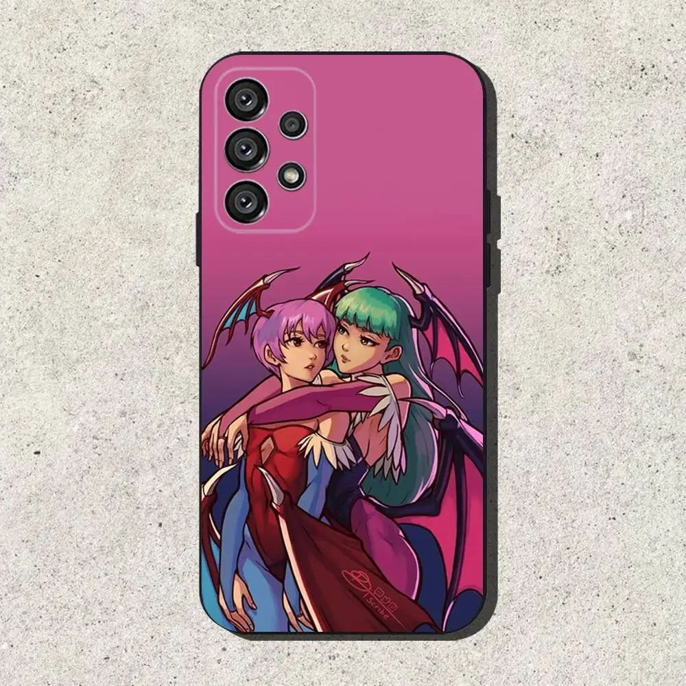 M-모리건 A-엔슬랜드 폰 케이스 삼성 S25, S24, S21, S22, S23, S30, 울트라, S20, 플러스, Fe, 라이트, 노트, 10, 9, 5G 블랙 커버