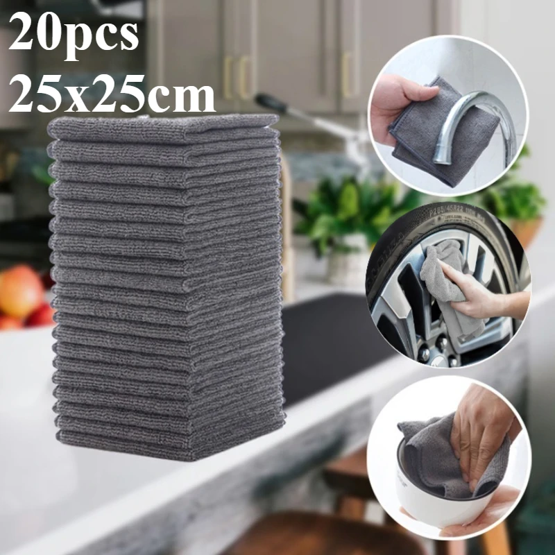 

Thicken Microfiber Cleaning Cloths Lint Free Microfiber Cleaning Towel Cloths Reusable Cleaning Towels Absorbent for Car Window