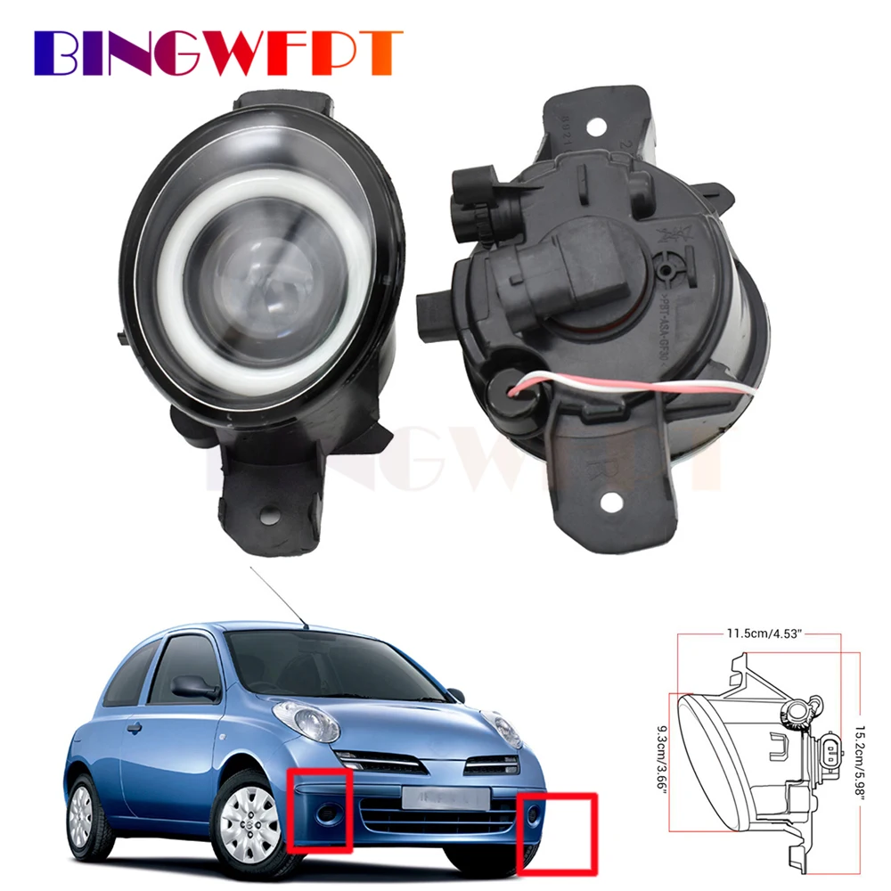 

2Pieces Car Styling Fog Light Daytime Running Light LED Light Bulb 12V For Nissan Micra 4IV (K13) Hatchback 2010 2011 2012-2015