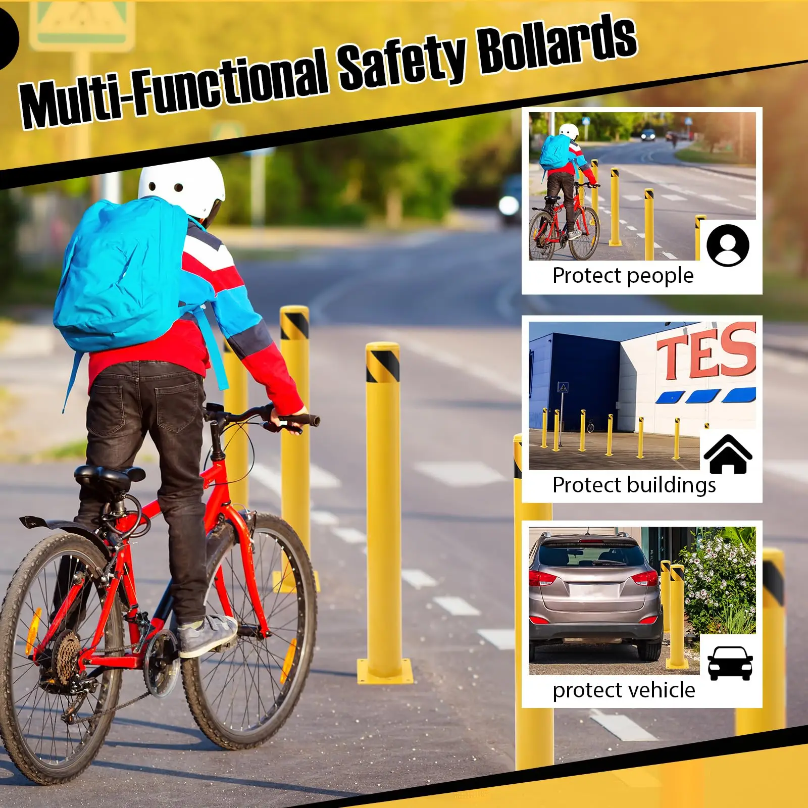 Steel Safety Bollard Posts – 24