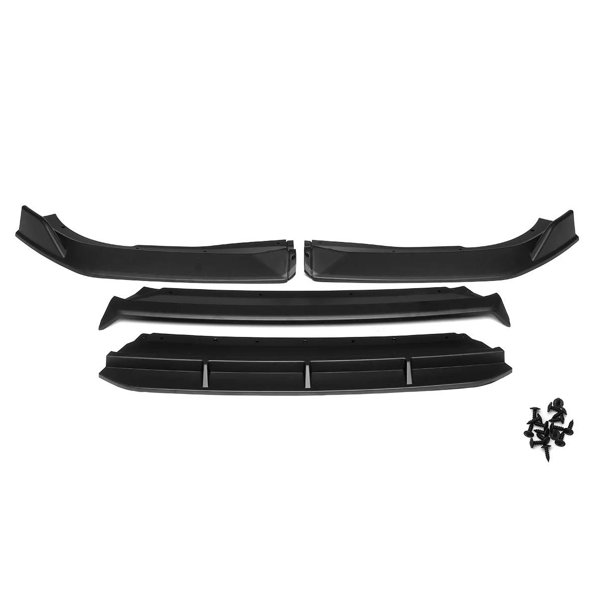 4PCS Black Front Bumper Lip Side Splitter Spoiler Body Kit Guard Cover For Honda Accord 2018-2021 10th Gen Sport Car Accessories