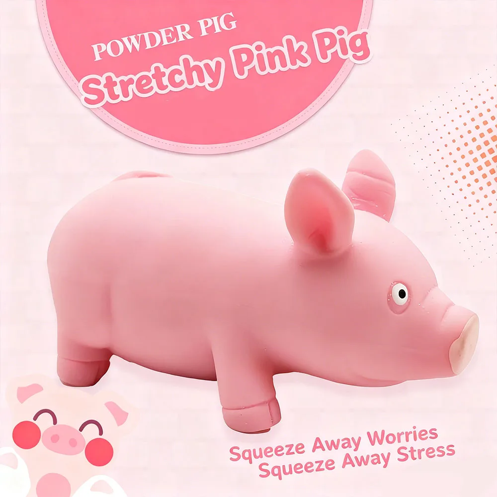 Anti-Stress Squishy Pink Pig Fun Slow Rising Squeezable Toy, Anxiety Relief Decompression Fidget, Perfect Gift for Stress Relief