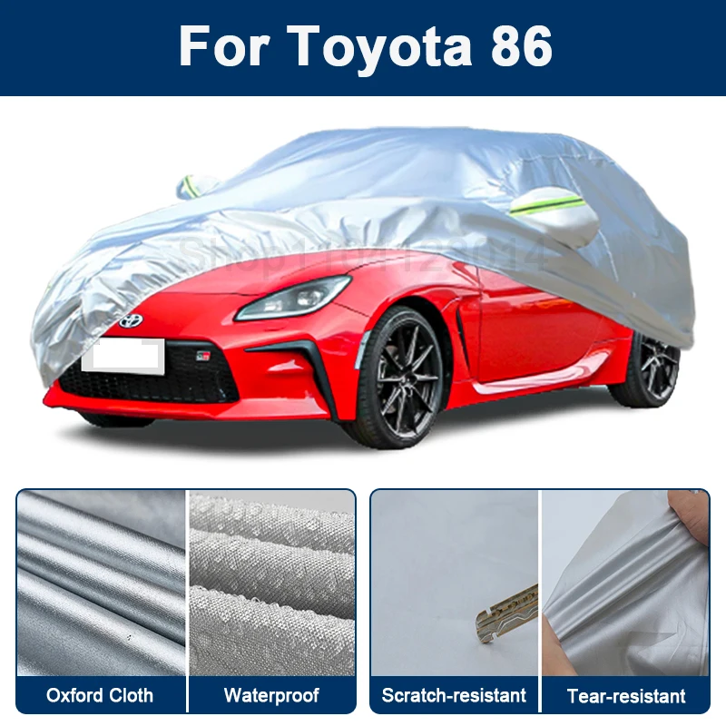 

Outdoor Full Car Cover For Toyota 86 with Reflective Strips Waterproof Snowproof Dustproof UV Protection Exterior Accessories
