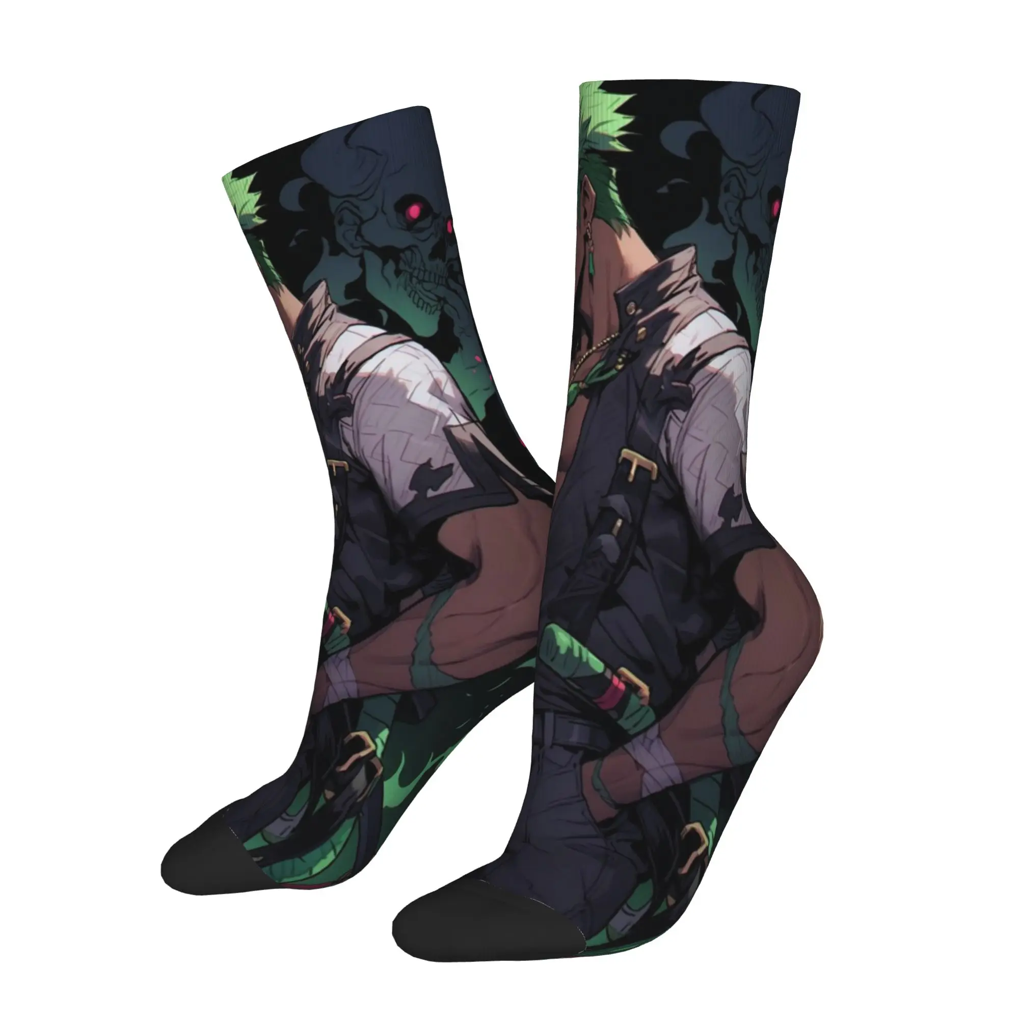 

1 Pair Funny Sock One Piece Pirate King Anime Rock Quality Pattern Printed Men Socks Casual Men's Socks