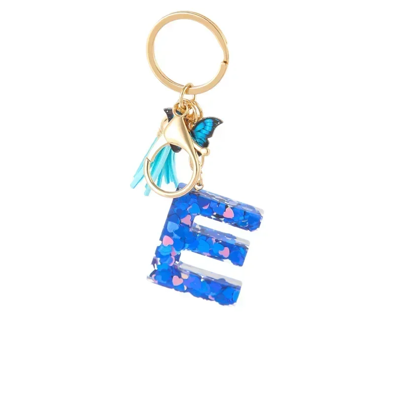 Custom Blue Butterfly Keychain, Personalized Gift