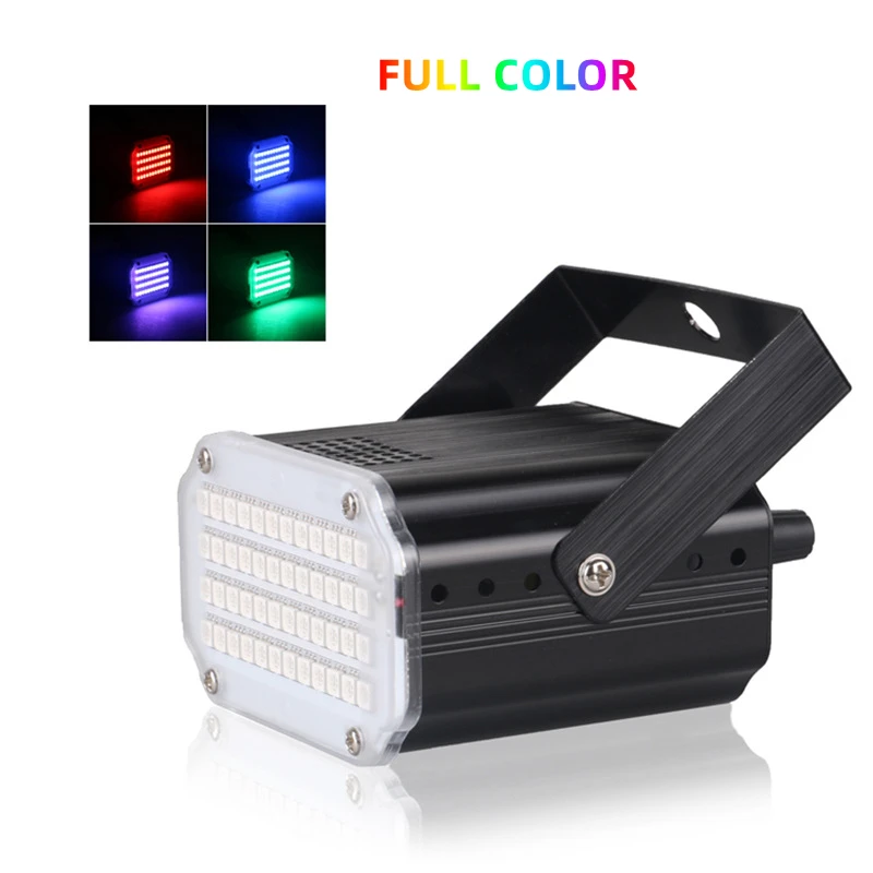 

Remote Control LED Strobe light 48 RGB Full color Sound Activated Flash Stage Lights Strobe Light Disco DJ Party Show Club
