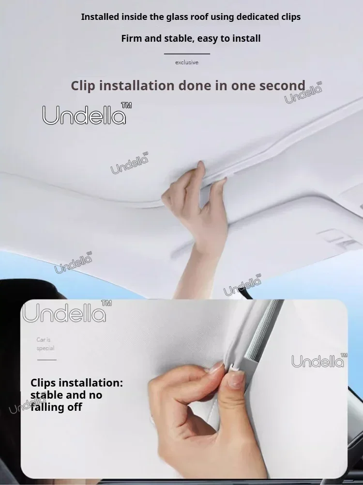 For XPENG L03 2026 2027 Sun Shades Glass Roof Sunshade  Sun Visor Curtain Car Clip Front Rear Sunroof Skylight  Car Accessories