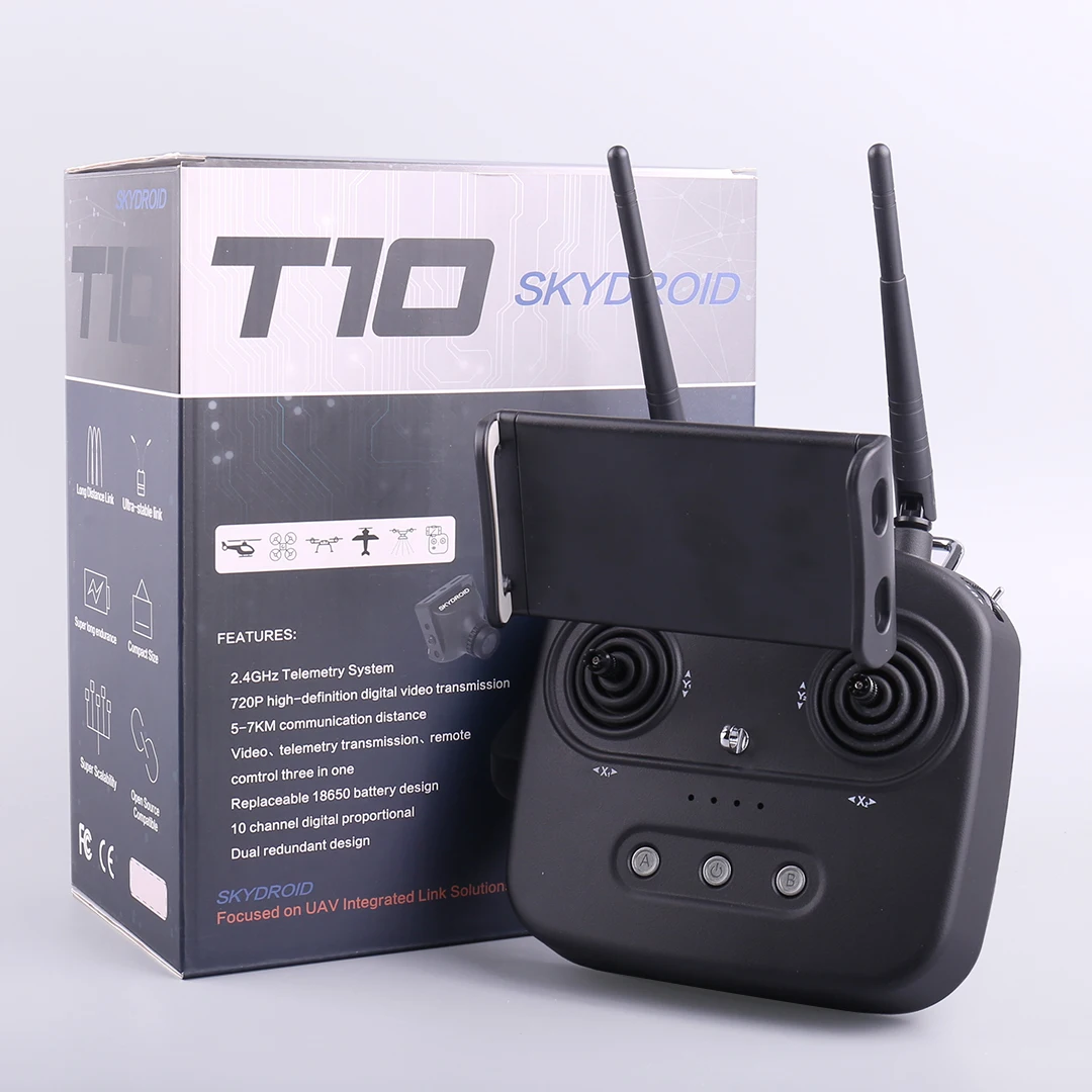 Skydroid T10 Remote Control w/Mini Camera 10km Digital Map Transmission with R10 Reciever 4 in 1 for Plant Protection Machine