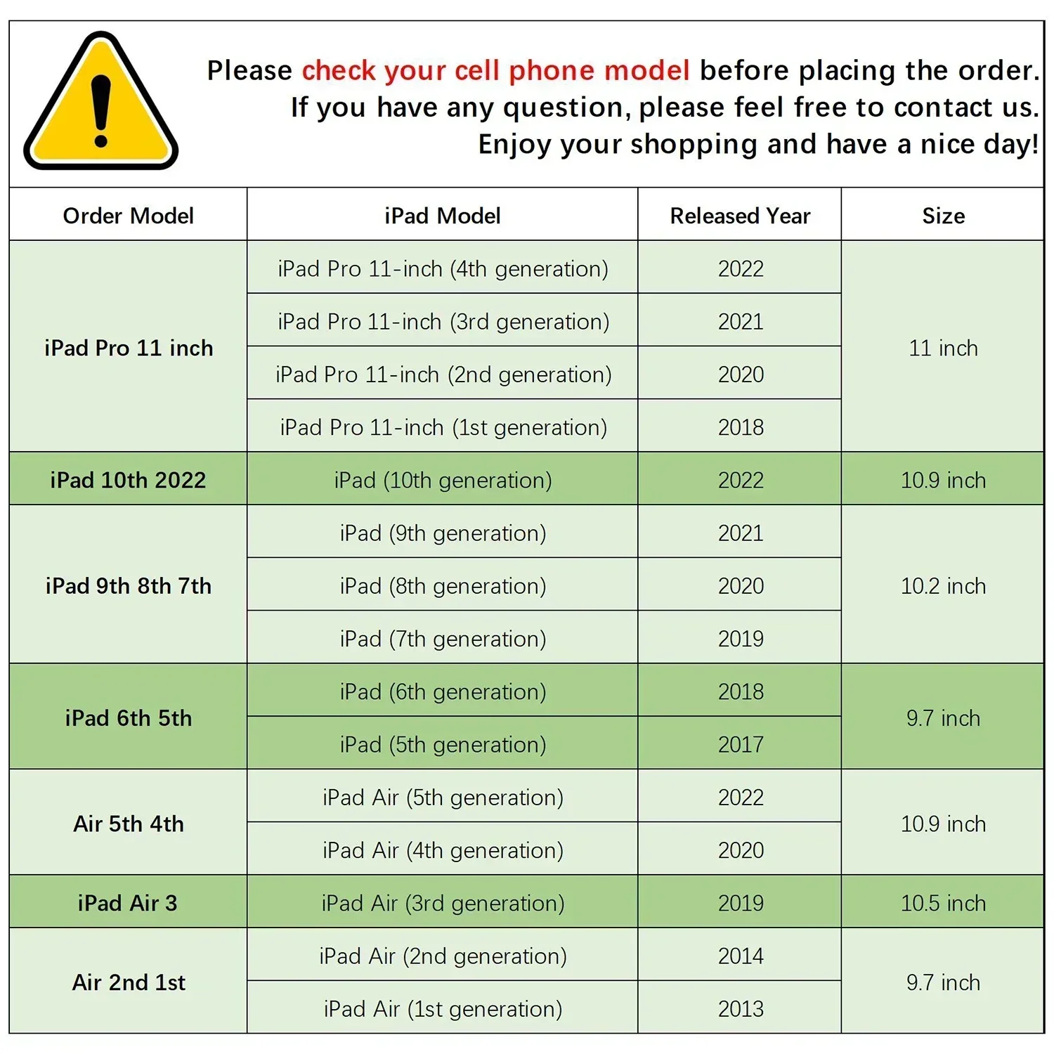 حافظة جلدية لباد برو 11 ، 10 ، 9 ، 8 ، 7 ، الجيل الخامس والسادس من الهواء 5 ، 4 ، 3 ، 2 ، 1