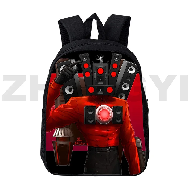 

12/16 Inch Skibidi Toilet School Backpack for Teenager Students Waterproof Travel Bag 3D Skibidi Toilet Rucksack Kindergarten