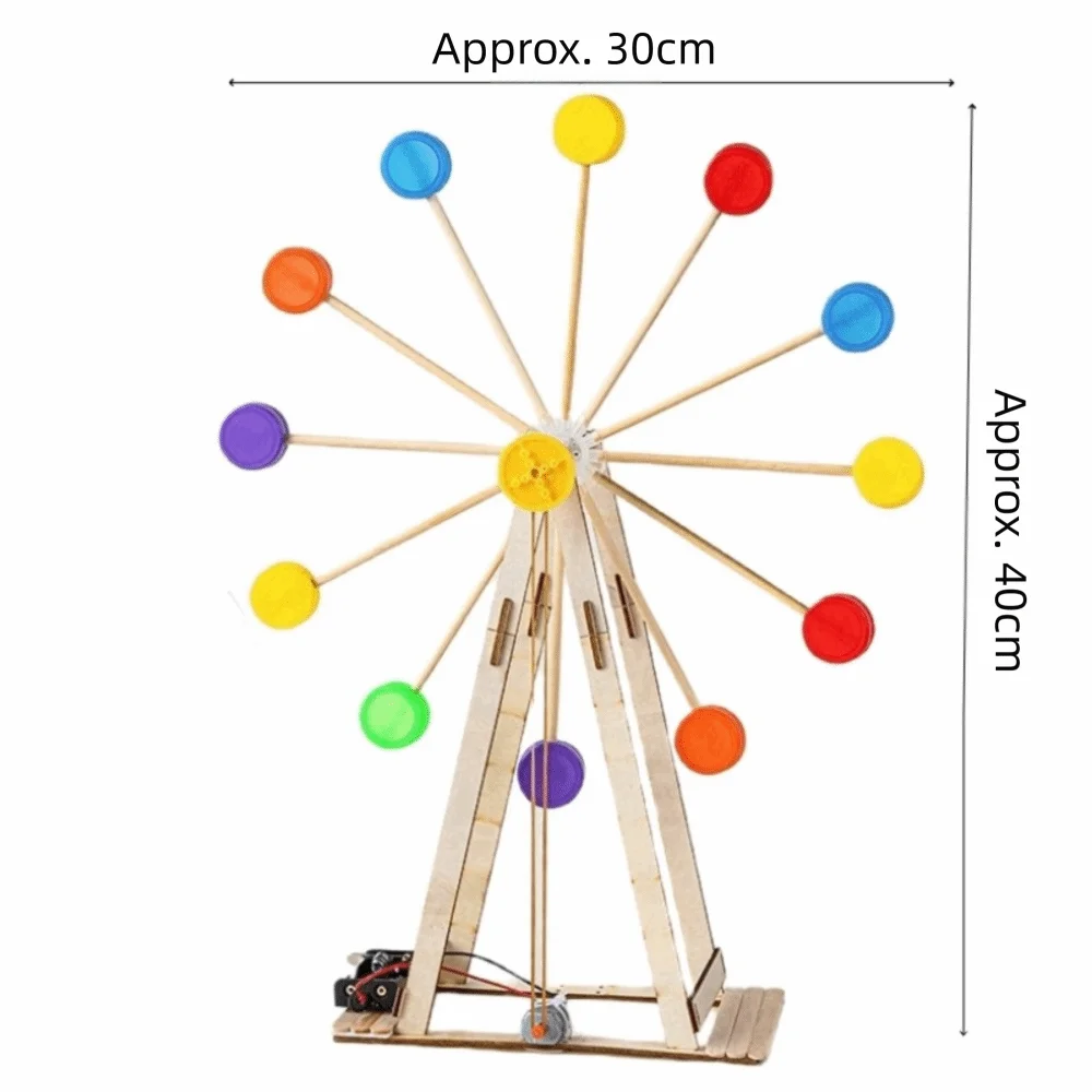 

DIY Assembly Wooden Ferris Wheel Kit Handmade Craft Stem Learning Science Experiment Models Manual Assembly Children