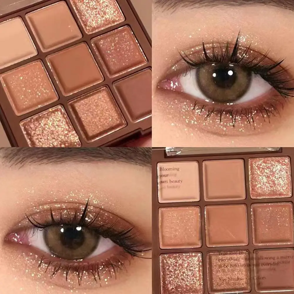 Waterproof Chocolate Eyeshadow Palette Glitter Eyeshadow Matte Makeup Powder Eye Matte Shadow Kit Shimmer Nude Eye Pigment T1s6