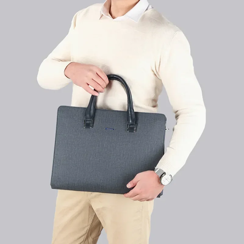 Imagem -05 - Bolsa de Ombro pu Masculina de Alta Capacidade Graciosa Maleta Formal Messenger Portfolio Handbag de Negócios Único