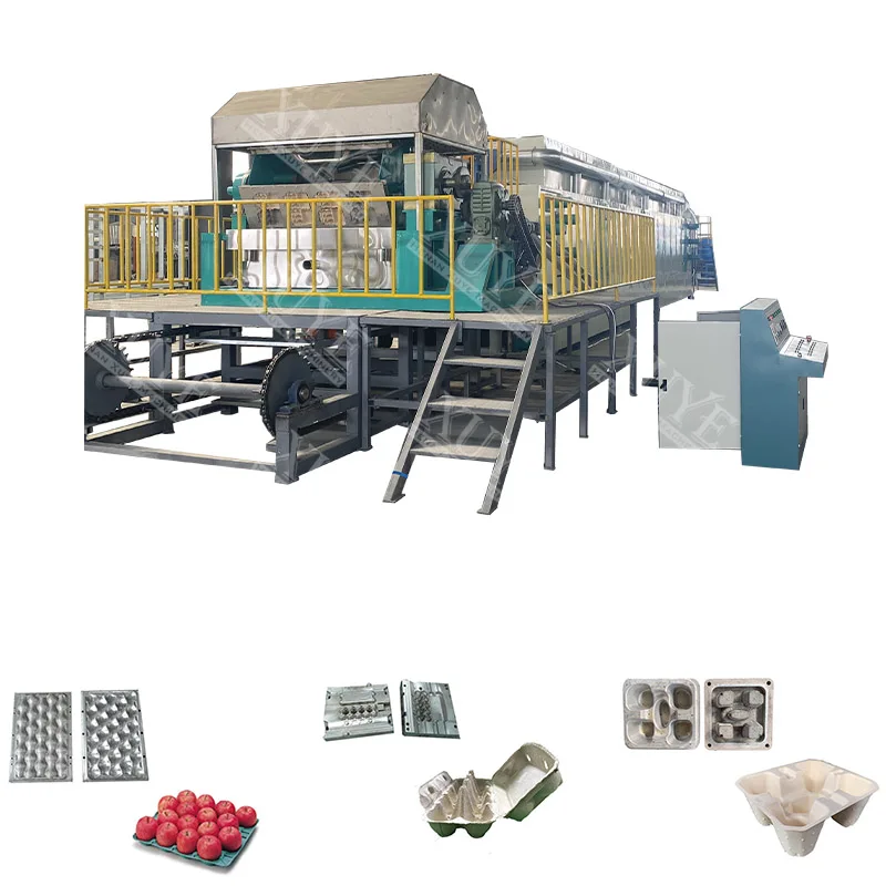 Hot Press Egg Carton Production Line Automatic Punnet Bottle Tray Machine Multi-Layer Drying Machinery Making Egg Cartons