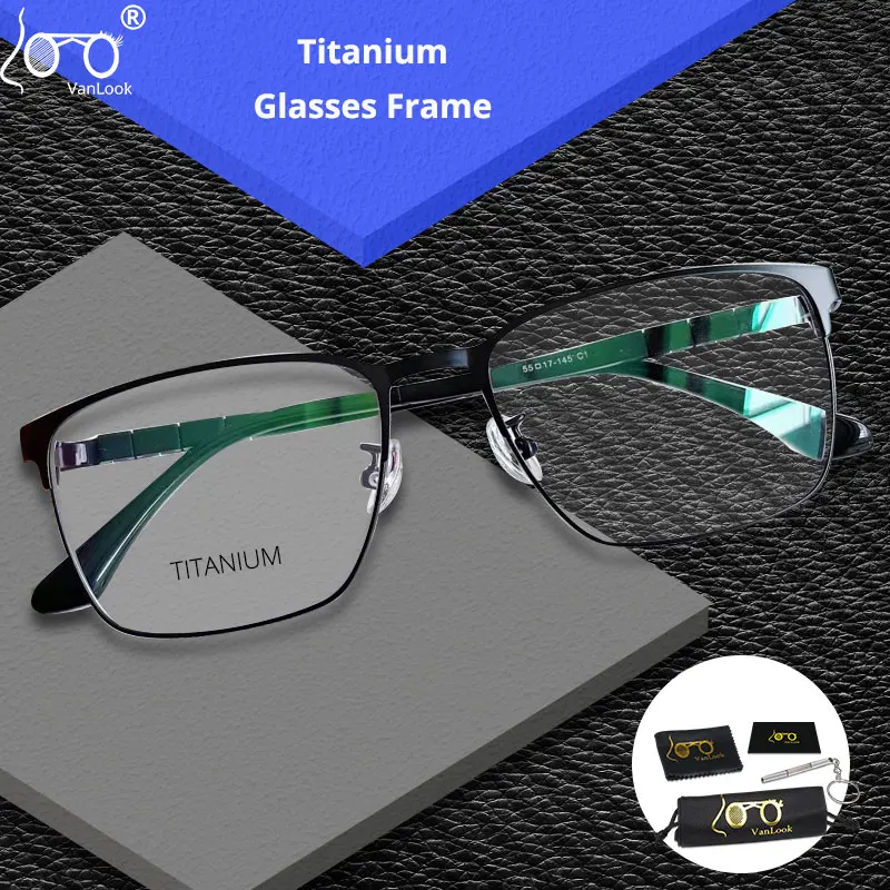 Men Titanium Glasses Frames Women Prescription Spectacle Eyewear For Sight Myopia Custom Lens