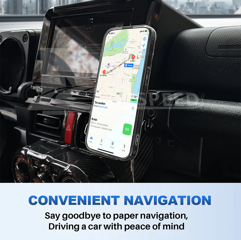 Auto-Handyhalterung für Suzuki Jimny JB64 JB74 2019 2020 2021 2022 2023 2024 2025 Halterung mit Schwerkraft-GPS-Ständer und Magnet – Detail 5