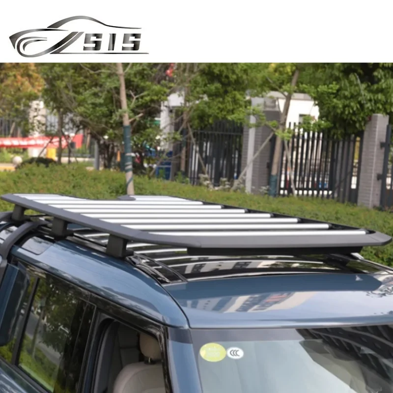 

Defender 110/90 Silver & Black Color Roof Luggage Rack Fit For Defender Car Exterior Luggage Carrier
