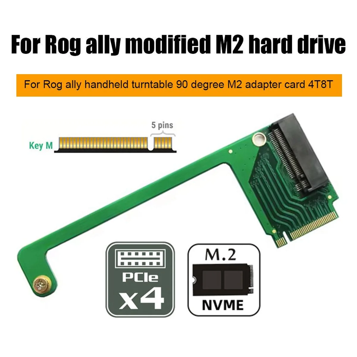 For Asus Rog Ally M.2 NVME Transfer Card 2280 PCIe 4.0 for Rog Ally Modified M2 Hard Drive Game Accessories