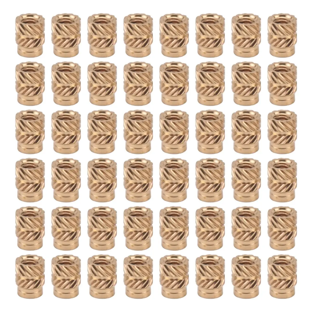 A24I 120Pcs M3X5.7-OD4.6 Thread Knurled Brass Threaded Heat Set Heat Insert Embedment Nut for 3D Printer
