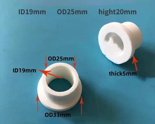 10Pcs High Temp Ceramic Insulating Beads Sleeve T Type Casing for Electric Heating Tube Heating Element Replacement Parts
