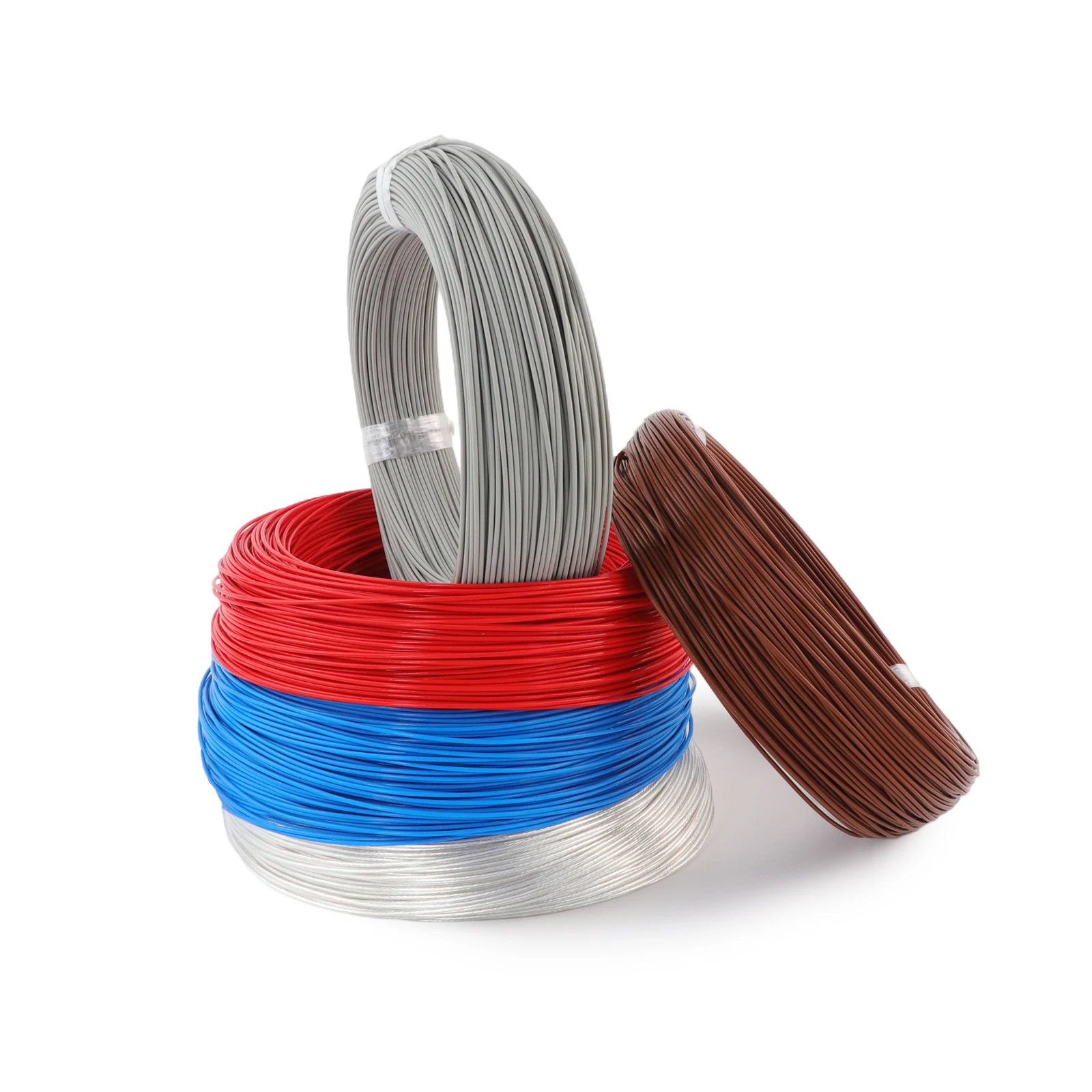 1~50m Black Red White PTFE Wire 30AWG-8AWG FEP Insulated Silver Plated Copper Cord DIY Audio Speaker Headphone HiFi Signal Cable