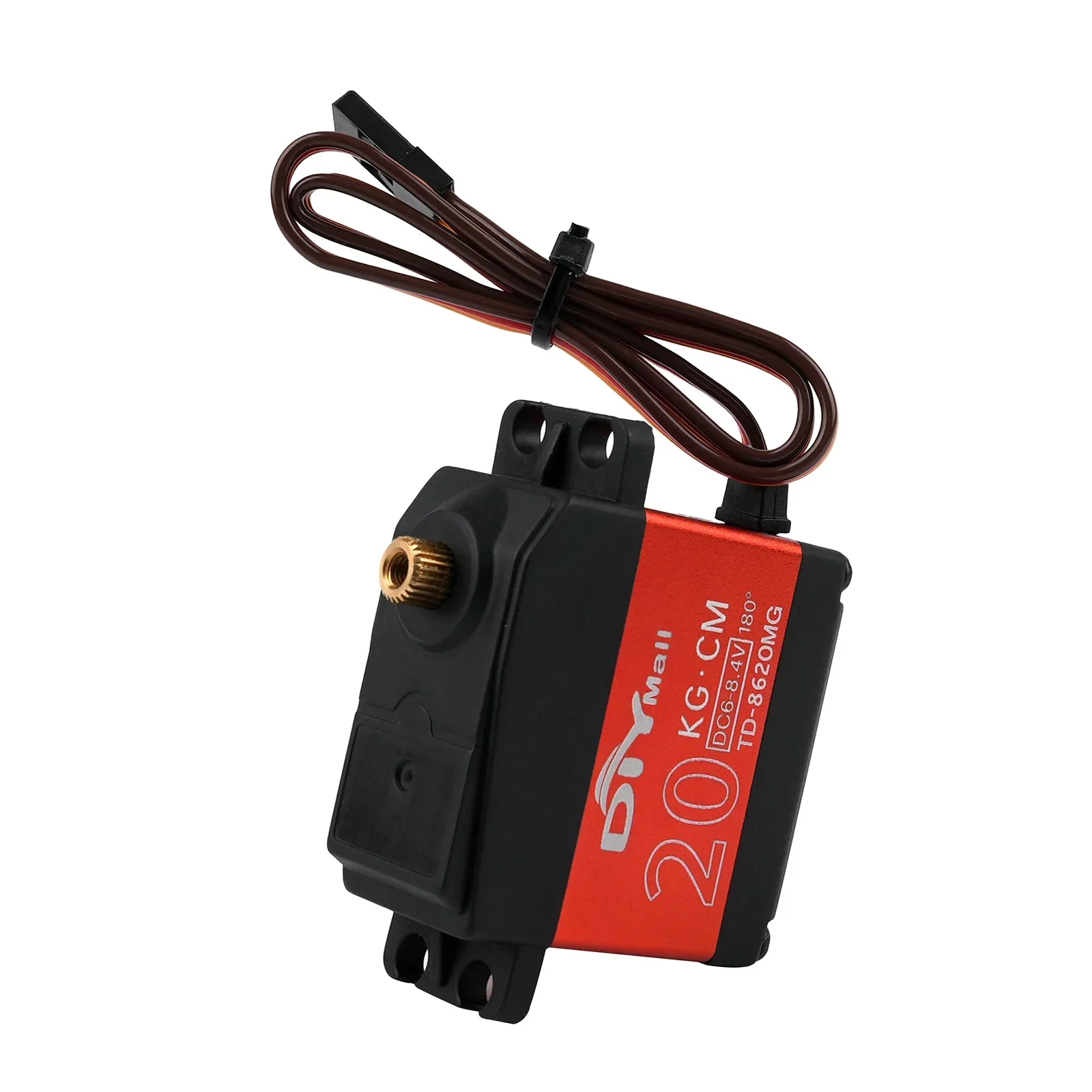 Servos numériques 15/20/25/30/35KG, en métal, sans balais, Angle de 180 degrés contrôlable, couple élevé, servomoteur RC pour voitures robots, jouets
