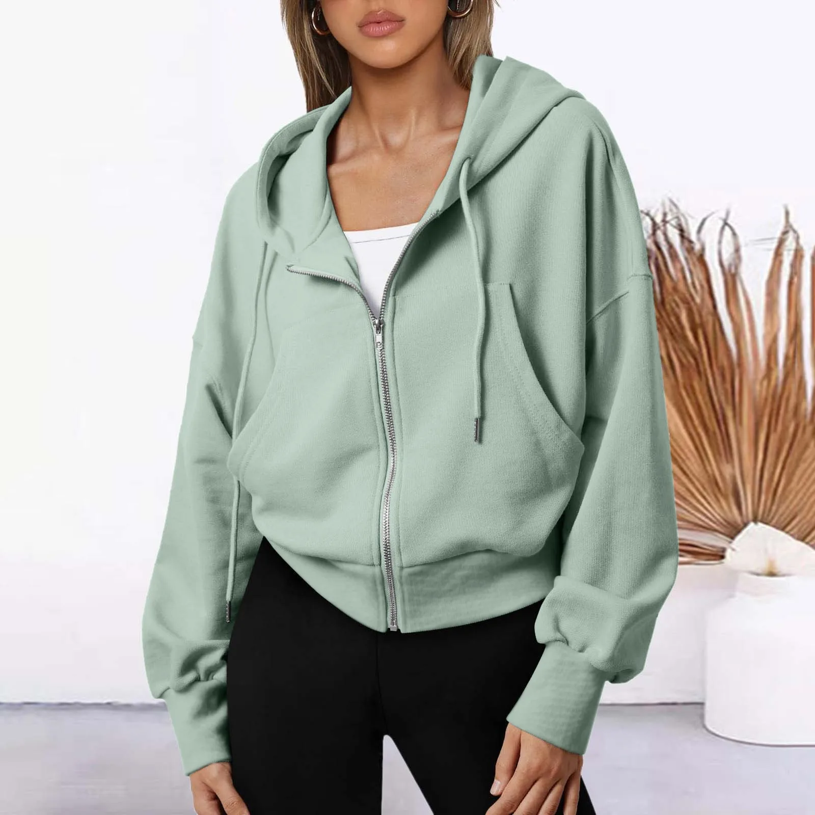 Hoodie extragrande para mulheres, moletons de manga comprida, jaqueta casual coreana com capuz, casacos, cardigã com zíper, streetwear outono